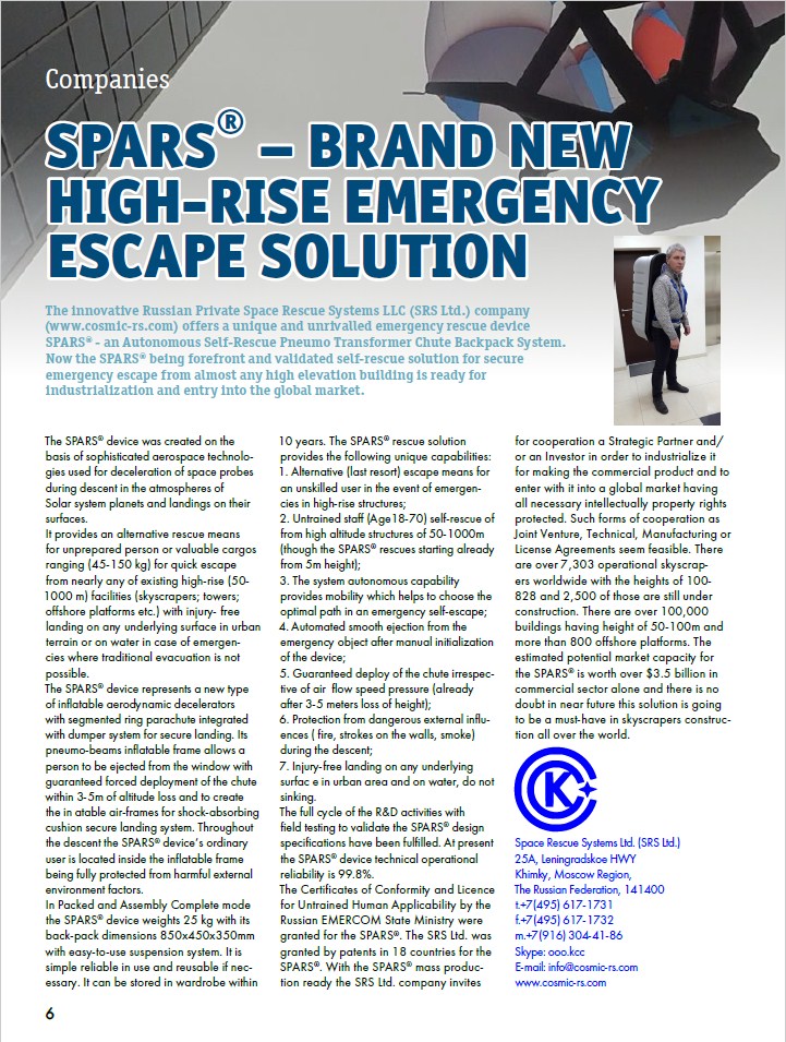 Spars Brand New High Rise Emergency Escape Solution Air Fleet 4 April 25 29 2018 Turkey Antalya Srs Ltd